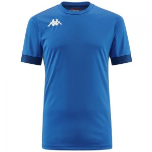 Kids' Kappa 4 Football Dervio Jersey Blue | 230179-QJI