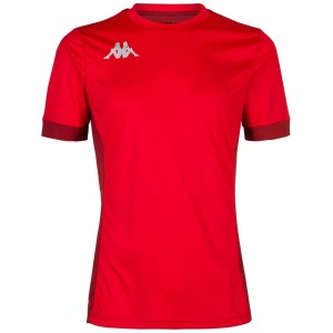 Kids' Kappa 4 Football Dervio Jersey Red | 617402-KZQ