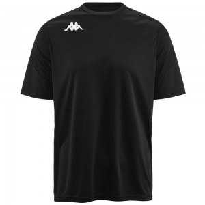 Kids' Kappa 4 Football Dovo Jersey Black | 329506-SEH