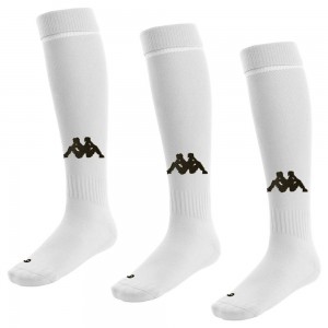 Kids' Kappa 4 Football Penao 3pack Socks White | 398645-NJC