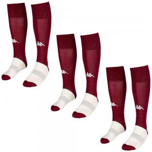 Kids' Kappa 4 Football Wulgar 3pack Socks Red | 196534-SXD