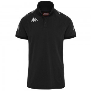 Kids' Kappa 4 Soccer Caldes Polo Shirt Black | 865071-RNP