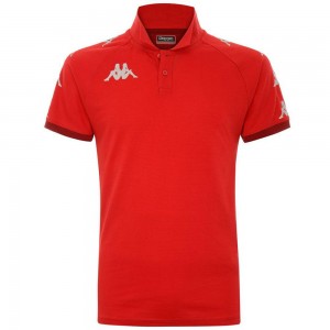 Kids' Kappa 4 Soccer Caldes Polo Shirt Red | 935726-MLW