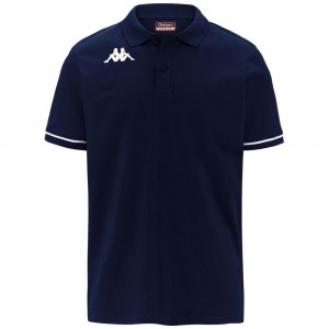 Kids' Kappa 4 Training Barli Polo Shirt Blue | 261830-RLH