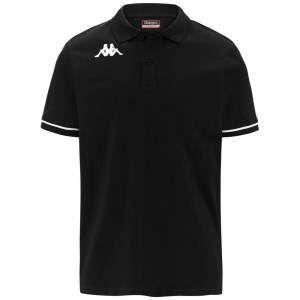 Kids' Kappa 4 Training Barli Polo Shirt Black | 831250-NFQ