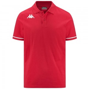 Kids' Kappa 4 Training Barli Polo Shirt Red | 648571-VQC