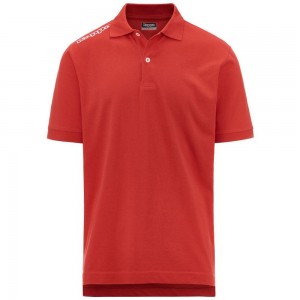 Kids' Kappa 4 Training Polo Mss Polo Shirt Red | 062795-XAG