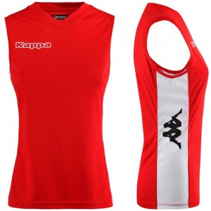 Kids' Kappa 4 Volley Amila Tank Top Red | 275086-SLA