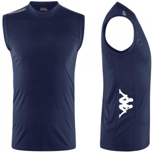 Kids' Kappa 4 Volley Aston Tank Top Blue | 918347-XTG