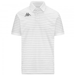 Kids' Kappa Femesri Polo Shirt White | 594703-KHW