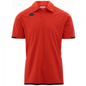 Kids' Kappa Kombat Abiacy Polo Shirt Red | 274095-LJO