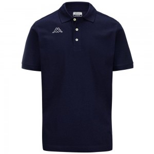 Kids' Kappa Logo Holiver Mss Polo Shirt Blue | 524681-DYQ