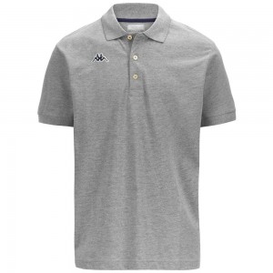 Kids' Kappa Logo Holiver Mss Polo Shirt Grey | 082591-TGB