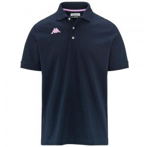 Kids' Kappa Logo Holiver Mss Polo Shirt Navy | 938625-FDJ