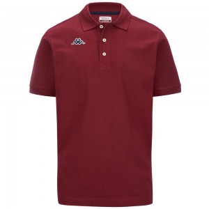 Kids' Kappa Logo Holiver Mss Polo Shirt Red | 876593-REZ