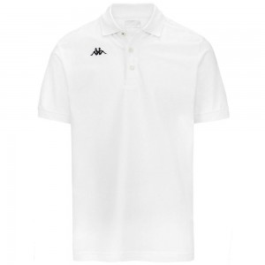 Kids' Kappa Logo Holiver Mss Polo Shirt White | 458310-LNY