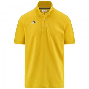 Kids' Kappa Logo Holiver Mss Polo Shirt Yellow | 289530-SYW