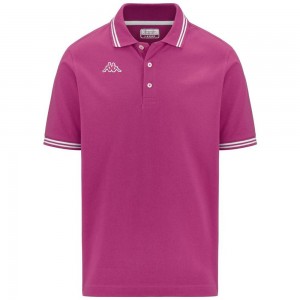 Kids' Kappa Logo Maltax 5 Mss Polo Shirt Pink | 639487-YIW