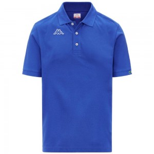 Kids' Kappa Logo Maltaxita Mss Polo Shirt Blue | 870962-DZJ