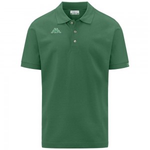 Kids' Kappa Logo Maltaxita Mss Polo Shirt Green | 804563-BRO