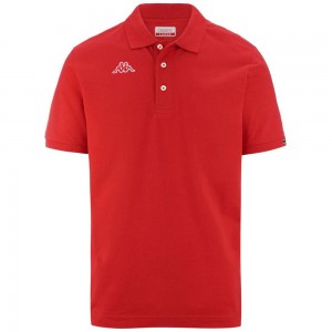 Kids' Kappa Logo Maltaxita Mss Polo Shirt Red | 016472-EJY