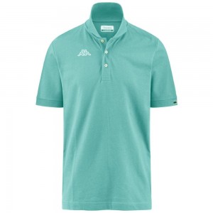 Kids' Kappa Logo Maltaxita Mss Polo Shirt Green | 713025-WYT