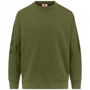 Men Kappa 222 Banda 10 Eniko Sweater Green | 894310-KDN