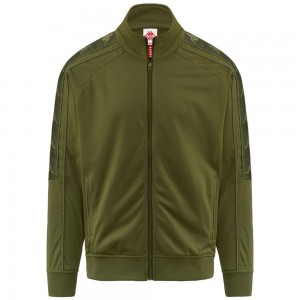 Men Kappa 222 Banda 10 Light Jacket Green | 750642-RSL