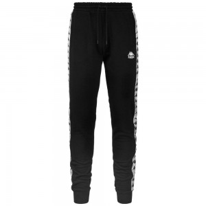 Men Kappa 222 Banda Alanz 2 Pants Black | 324017-UQH