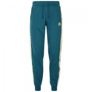 Men Kappa 222 Banda Alanz Pants Green | 305146-EBU