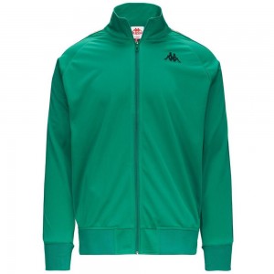 Men Kappa 222 Banda Anniston Graphiktape Jacket Green | 981675-OYN