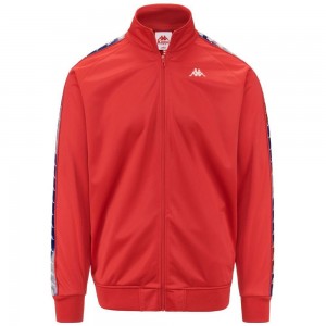 Men Kappa 222 Banda Annistongt Jacket Red | 857461-XJE