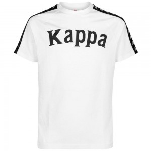 Men Kappa 222 Banda Balima T-Shirt White | 317480-FBO