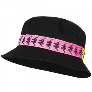 Men Kappa 222 Banda Buck Degrade Cap Black | 867901-AOU