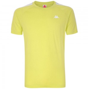 Men Kappa 222 Banda Coen Slim T-Shirt Yellow | 123457-HTP