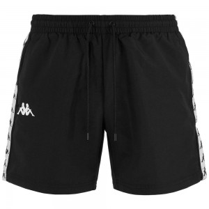 Men Kappa 222 Banda Coney Swimwear Black | 472831-ZXB