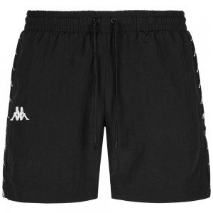 Men Kappa 222 Banda Coney Swimwear Black | 107623-FHM