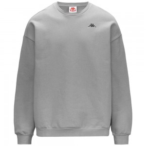 Men Kappa 222 Banda Garett Sweater Grey | 723051-EPY