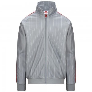 Men Kappa 222 Banda Lauro Jacket Grey | 841530-IZL