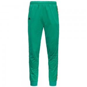 Men Kappa 222 Banda Rastoria Graphiktape Pants Green | 039417-OIF