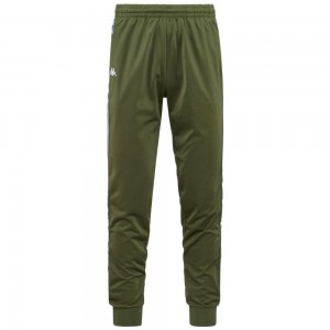 Men Kappa 222 Banda Rastoria Graphiktape Pants Green | 920816-EYU