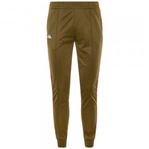 Men Kappa 222 Banda Rastoria Slim Pants Brown | 205631-WZX