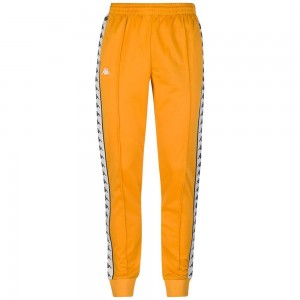 Men Kappa 222 Banda Rastoria Slim Pants Yellow | 270569-BMA