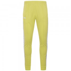 Men Kappa 222 Banda Rastoria Slim Pants Yellow | 415892-XFN