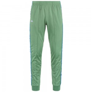 Men Kappa 222 Banda Rastoriai Slim Pants Green | 976851-BAO