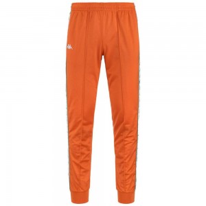 Men Kappa 222 Banda Rastoriai Slim Pants Orange | 527810-BAL