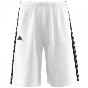 Men Kappa 222 Banda Treads Shorts White | 871345-JRE