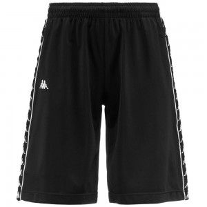 Men Kappa 222 Banda Treadwellz Shorts Black | 498651-TIB