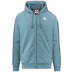 Men Kappa 222 Banda Zamin 2 Hoodie Blue | 495672-QYP