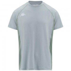 Men Kappa 3 Cento 3 17 T-Shirt Grey | 271563-YWT